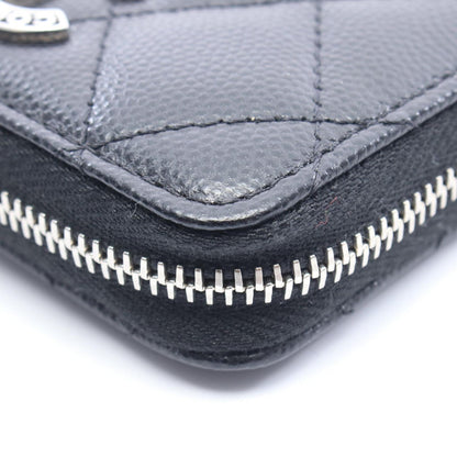 Chanel Coin Case Quilted Black Caviar Leather — view 6