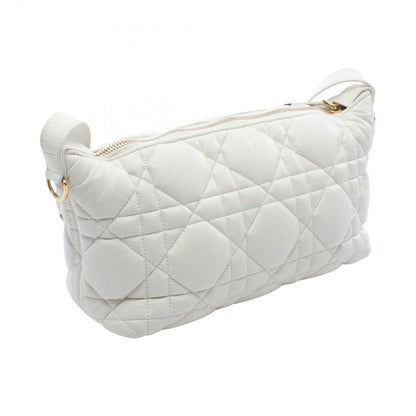 Dior Shoulder Bag Travel Nomad Pouch Cannage White Leather — view 2