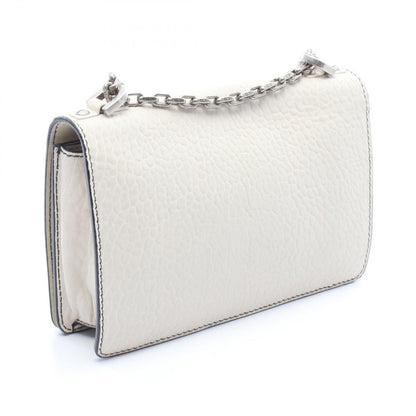 Dior Shoulder Bag J'adior Mosaic Logo Ivory Leather J'adior Chain — view 2