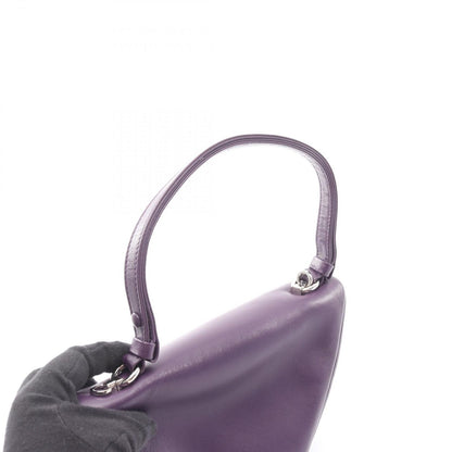 Prada Handbag Triangle 2-Way Purple Leather Bag — view 7