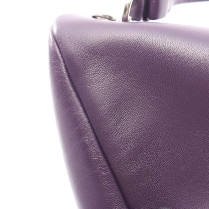 Prada Handbag Triangle 2-Way Purple Leather Bag — view 6