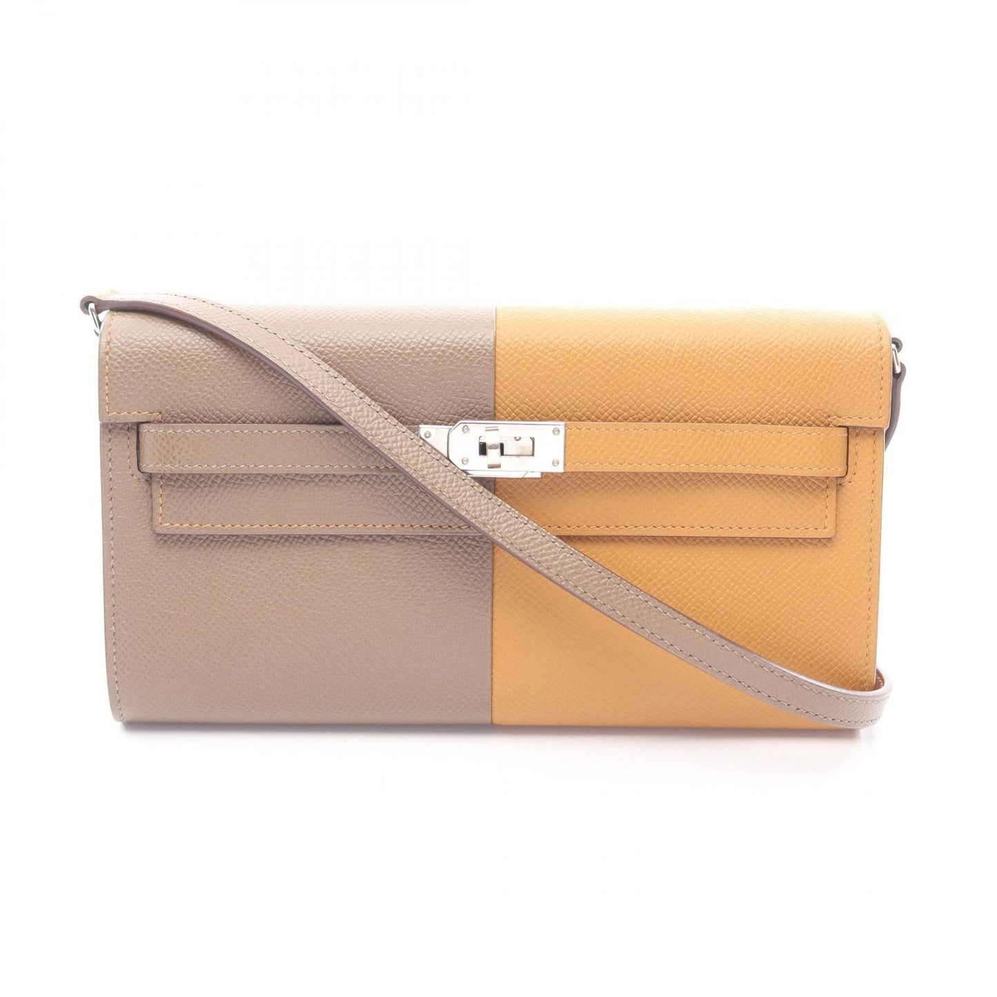 Hermes Shoulder Bag Kelly to Go Kazak Etoupe Sesame Blue Indy Leather to Go
