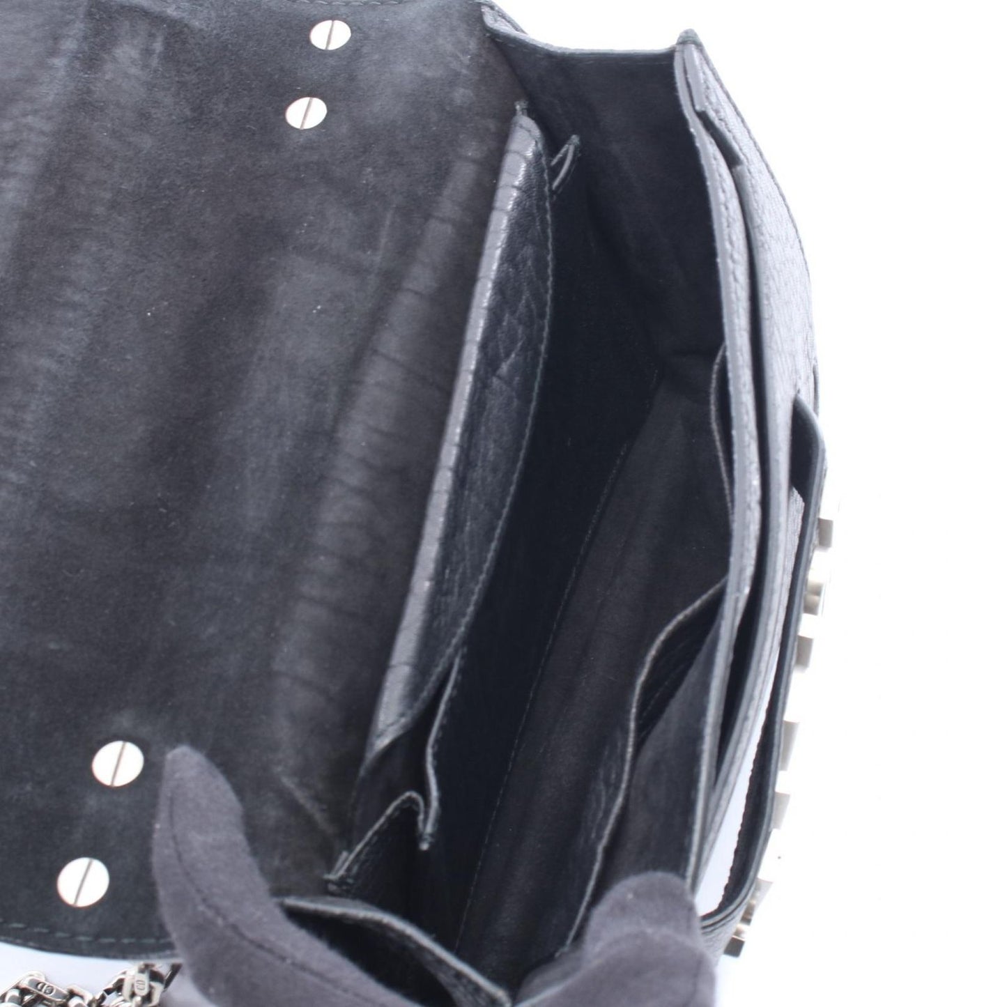 Dior Shoulder Bag Mosaic Logo Black Leather J'adior Chain — view 3