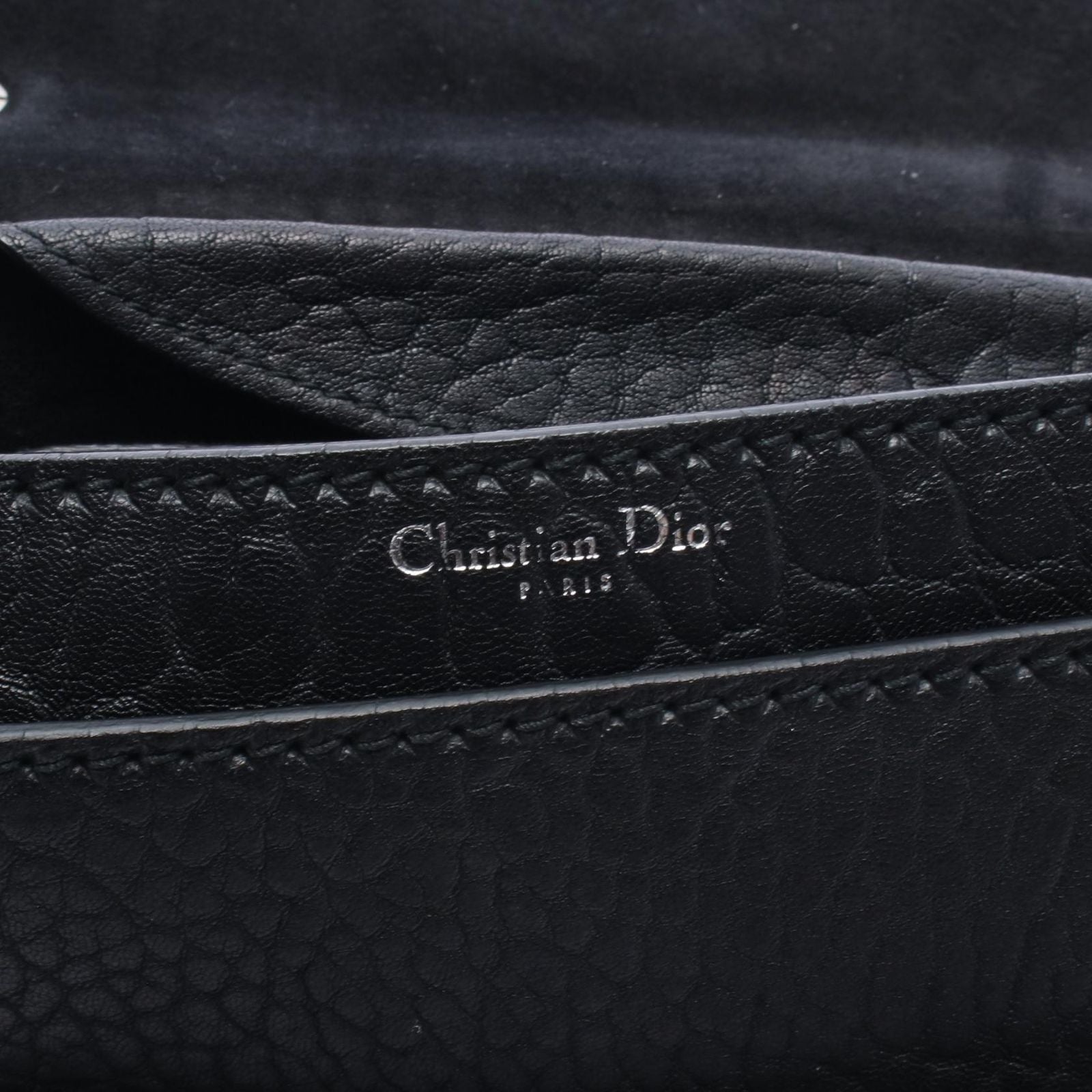 Dior Shoulder Bag Mosaic Logo Black Leather J'adior Chain — view 4