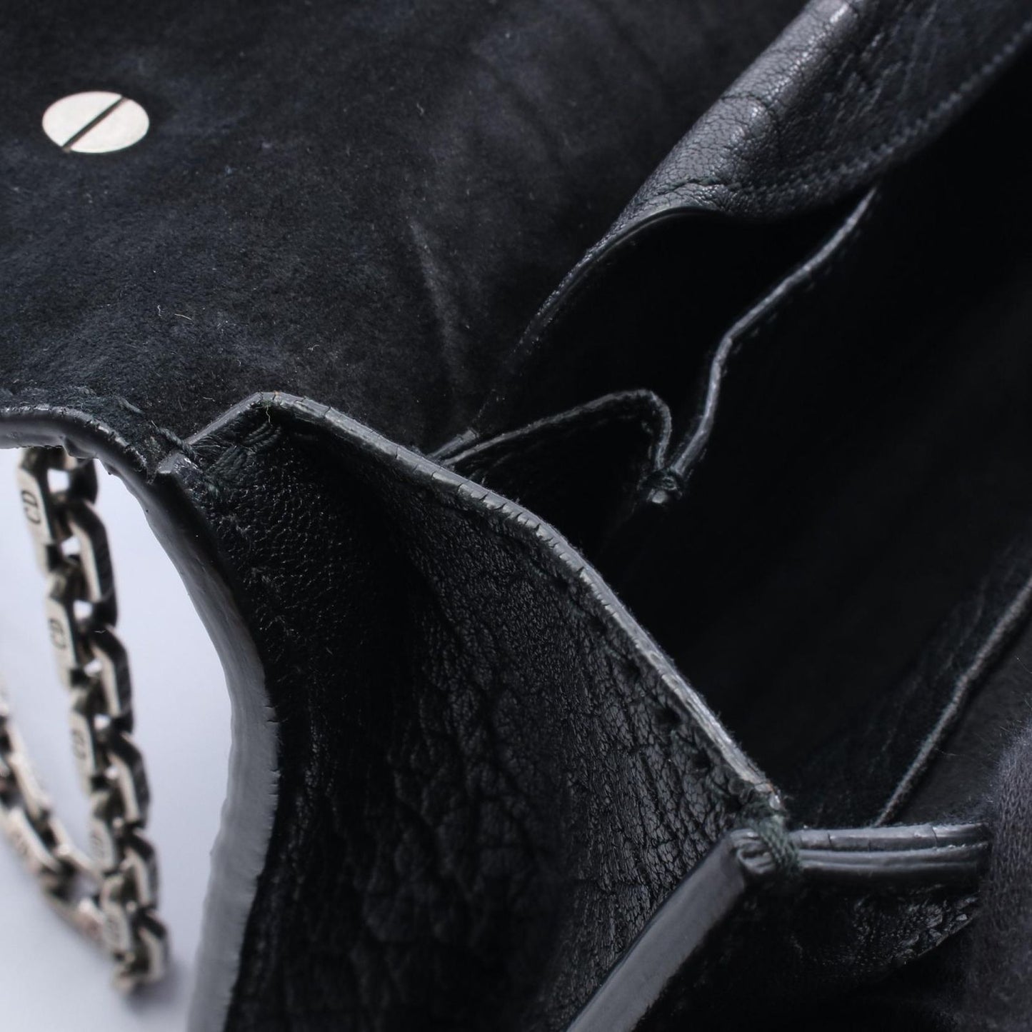 Dior Shoulder Bag Mosaic Logo Black Leather J'adior Chain — view 5