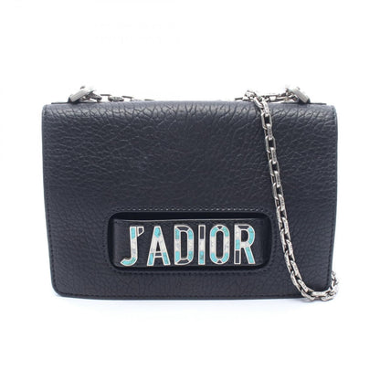 Dior Shoulder Bag Mosaic Logo Black Leather J'adior Chain