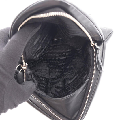 Prada Handbag Triangle 2-Way Black Leather Bag — view 3
