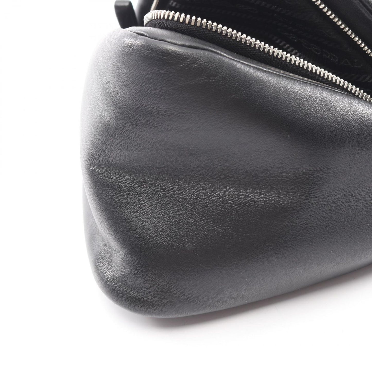 Prada Handbag Triangle 2-Way Black Leather Bag — view 6