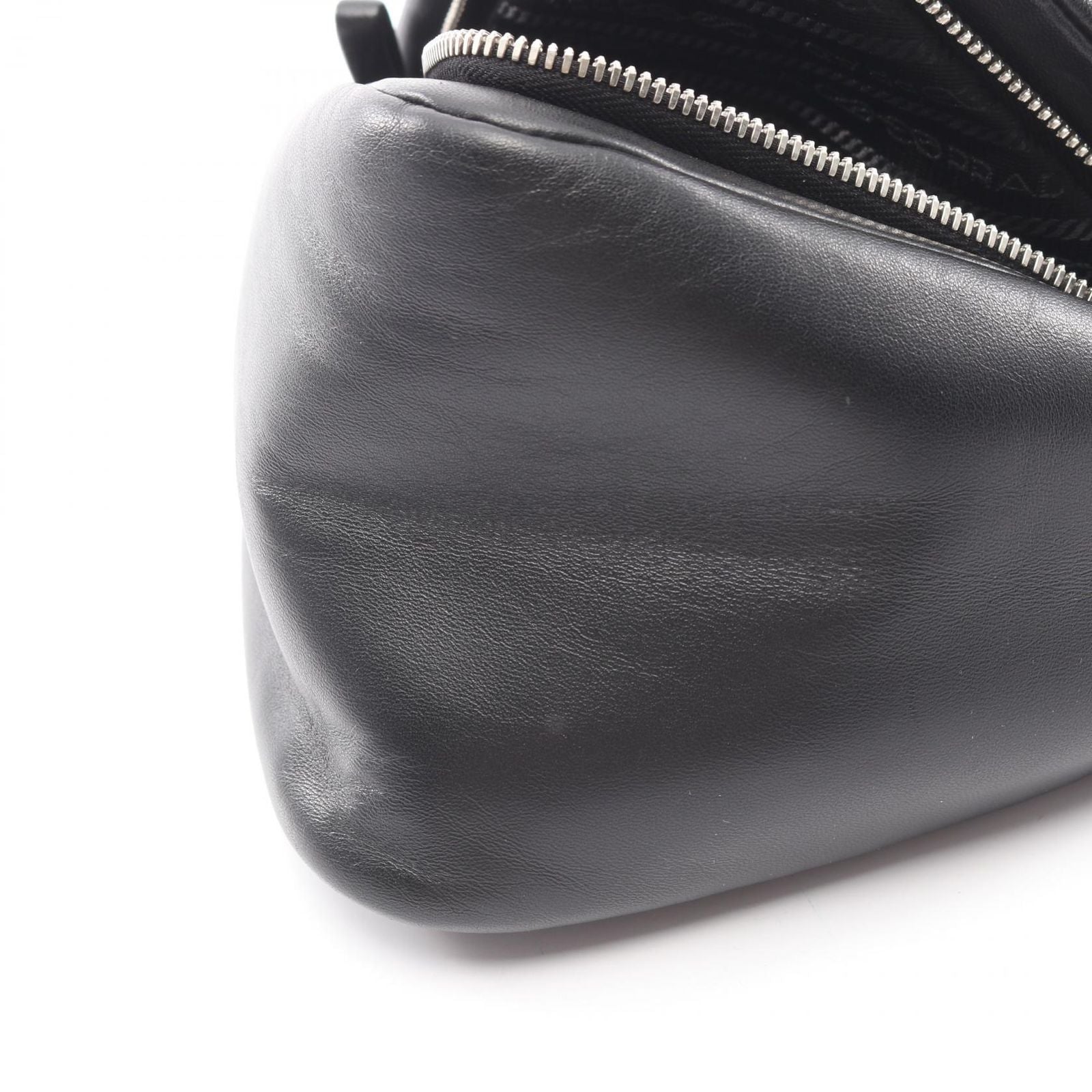 Prada Handbag Triangle 2-Way Black Leather Bag — view 6