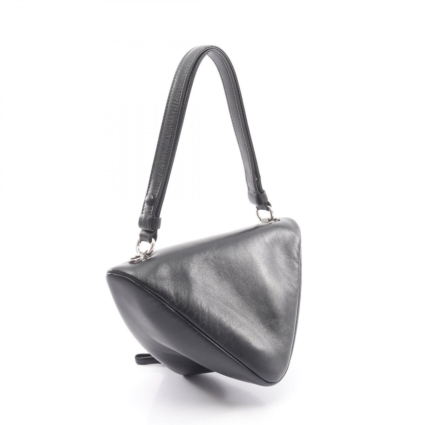 Prada Handbag Triangle 2-Way Black Leather Bag — view 2