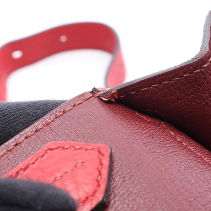 Hermes Shoulder Bag Gipsiere 28 Rouge Casac Ash Leather — view 7