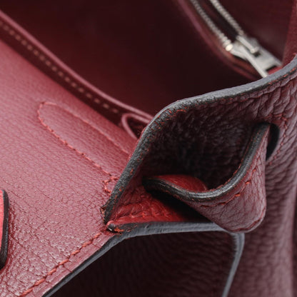 Hermes Shoulder Bag Gipsiere 28 Rouge Casac Ash Leather — view 6