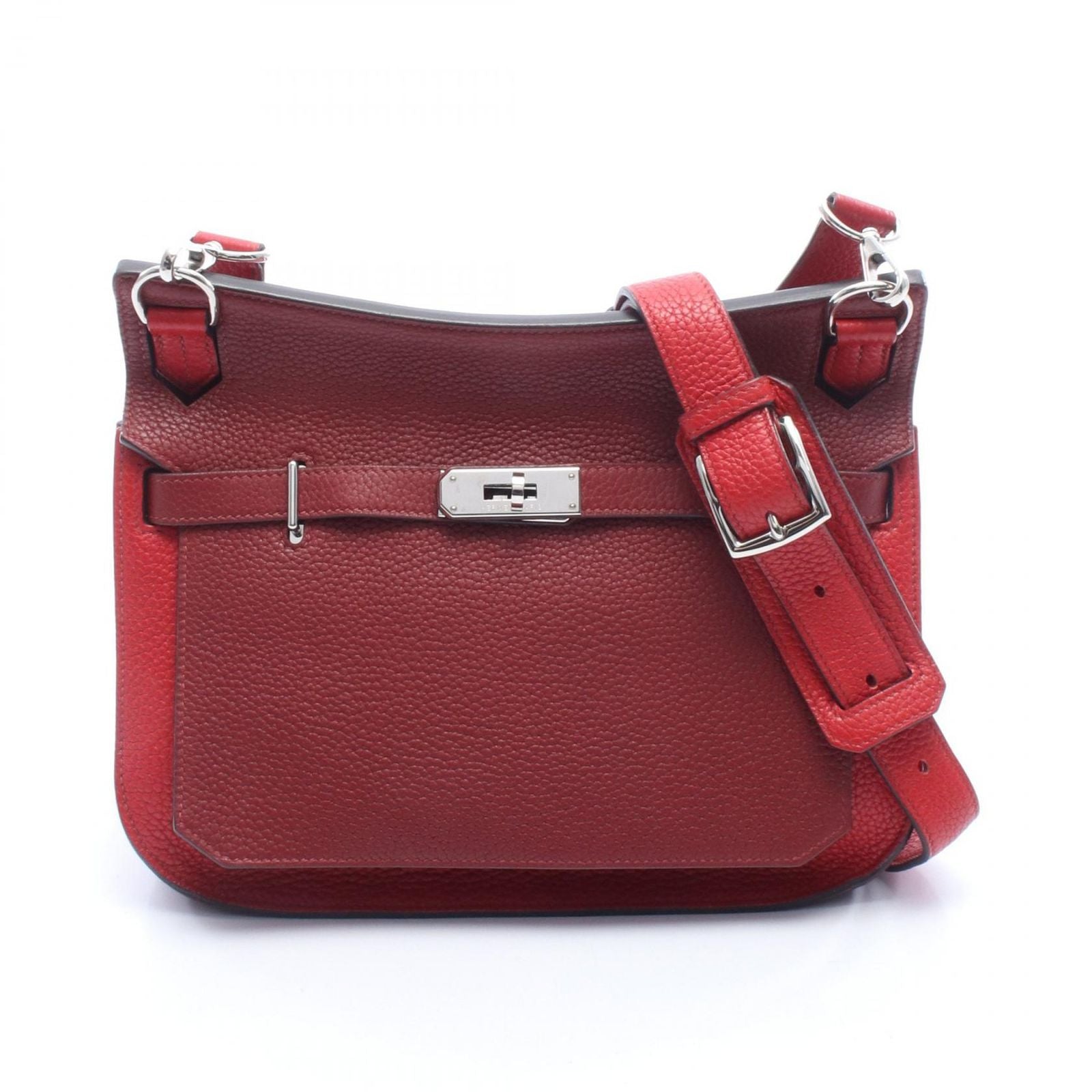 Hermes Shoulder Bag Gipsiere 28 Rouge Casac Ash Leather