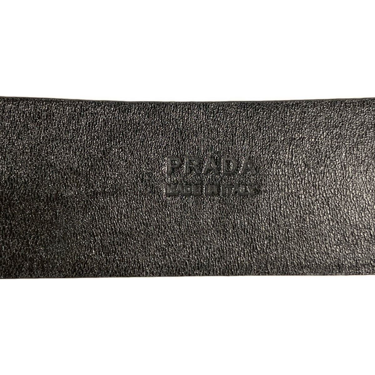 Prada Belt 34 85 Khaki Brown Multi Leather — view 4