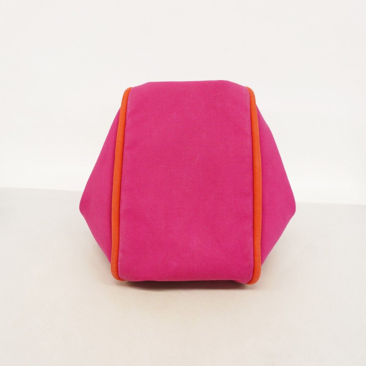 Hermes Tote Sac Baga Canvas Red Pink Silver — view 3