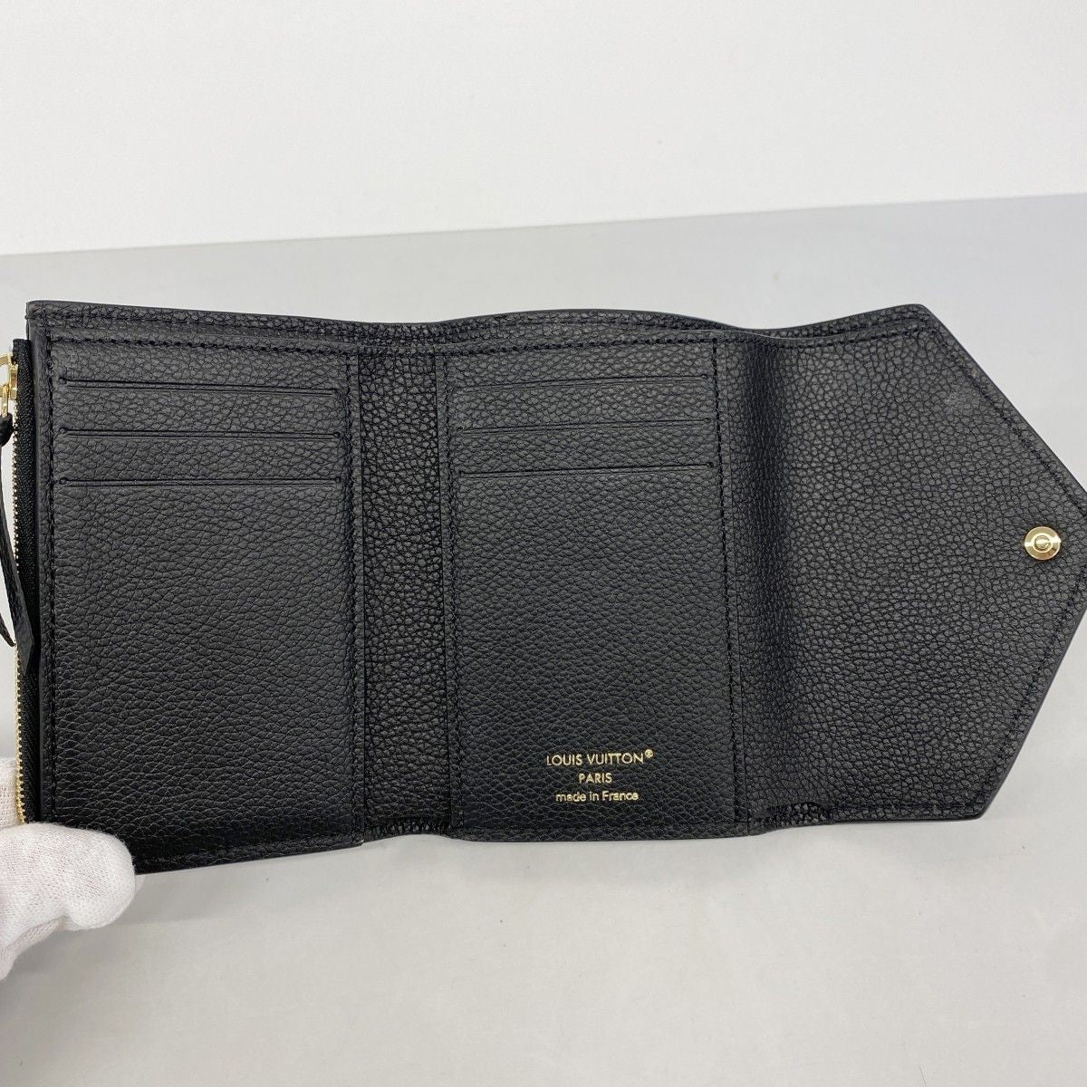 Louis Vuitton Trifold Wallet Monogram Empreinte Bicolor Portefeuille Victorine — view 3