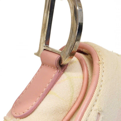 Dior Handbag Saddle Canvas Ivory Pink Silver — view 9