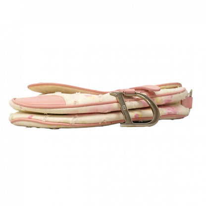 Dior Handbag Saddle Canvas Ivory Pink Silver — view 3