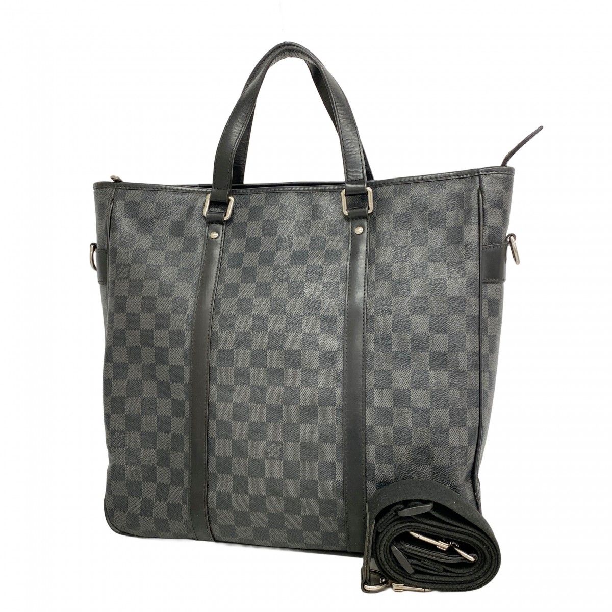 Louis Vuitton Tote Damier Graphite Tadao Black Gray 2-Way