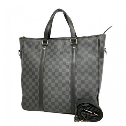 Louis Vuitton Tote Damier Graphite Tadao Black Gray 2-Way