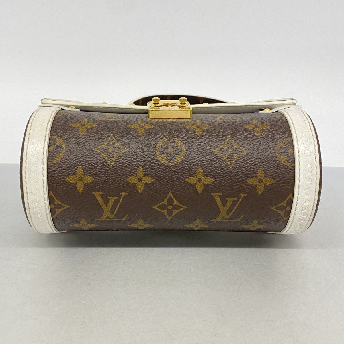 Louis Vuitton Shoulder Bag Monogram LV Match Papillon Trunk White Brown — view 3