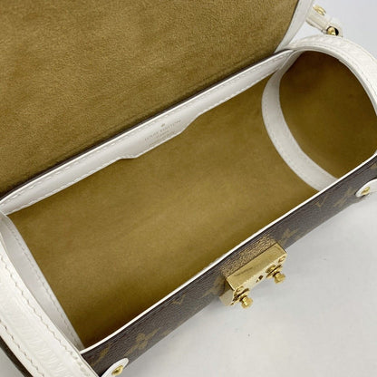 Louis Vuitton Shoulder Bag Monogram LV Match Papillon Trunk White Brown — view 4