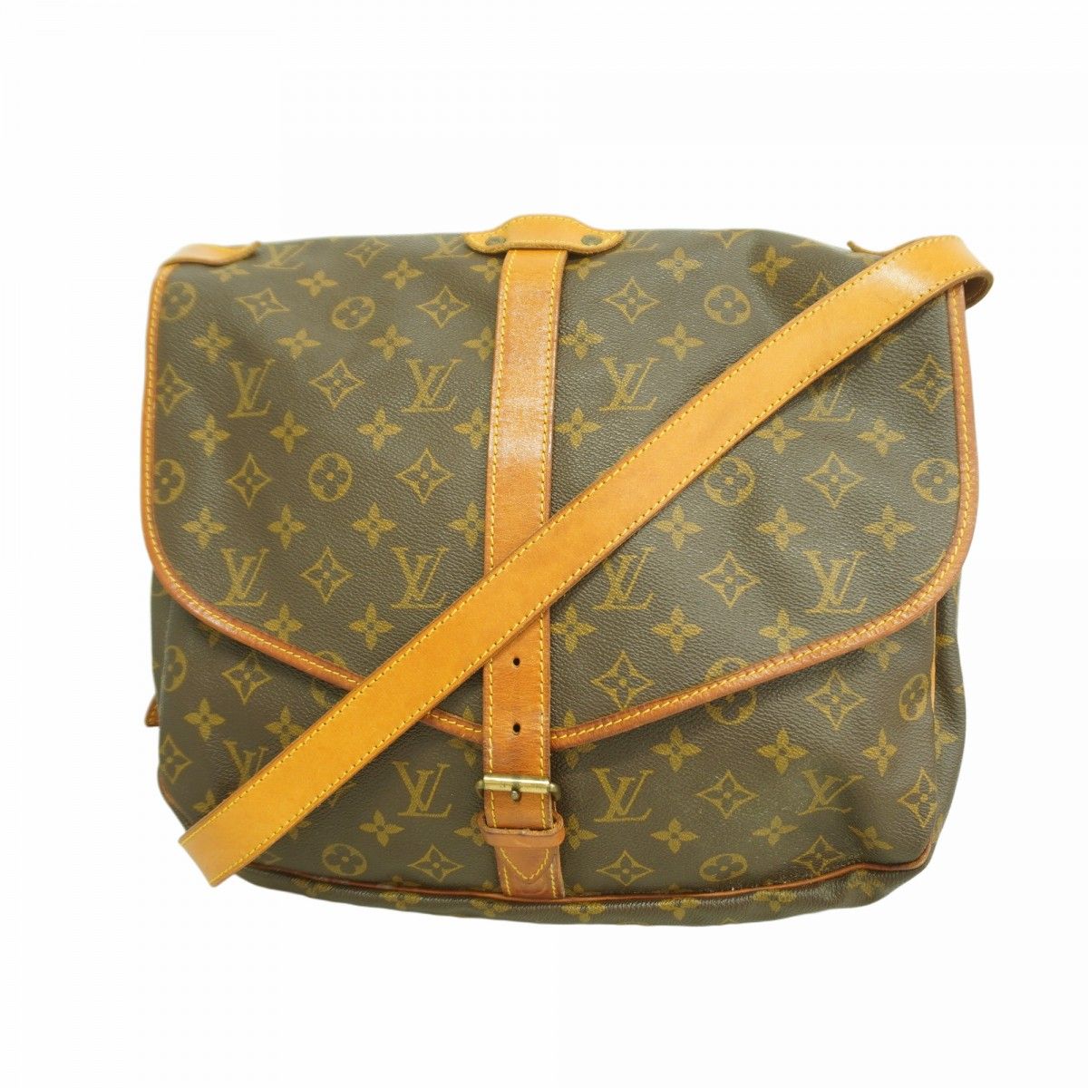Louis Vuitton Shoulder Bag Monogram Saumur 35 Brown