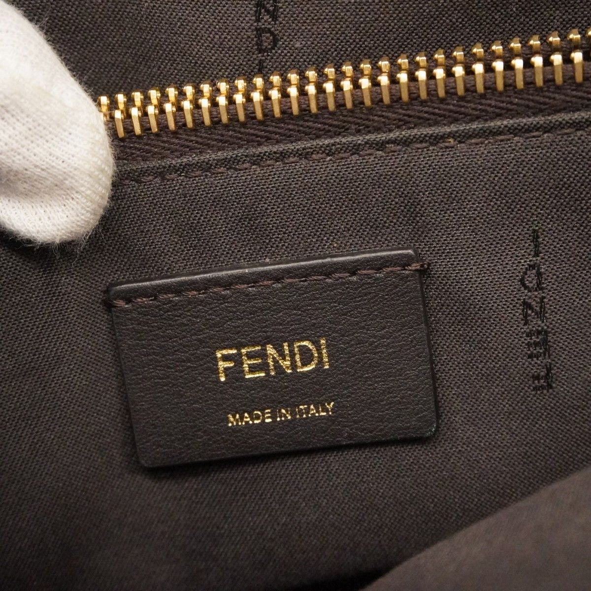 Fendi Handbag Visible Leather Beige Gold 2-Way Bag — view 5