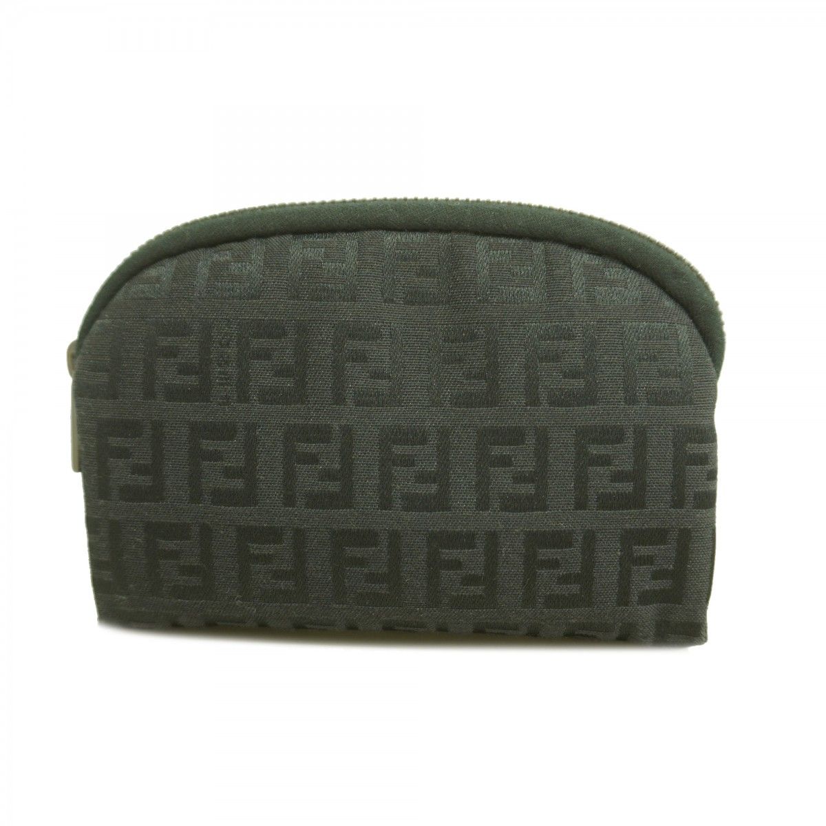 Fendi Pouch Zucchino Nylon Canvas Black Silver