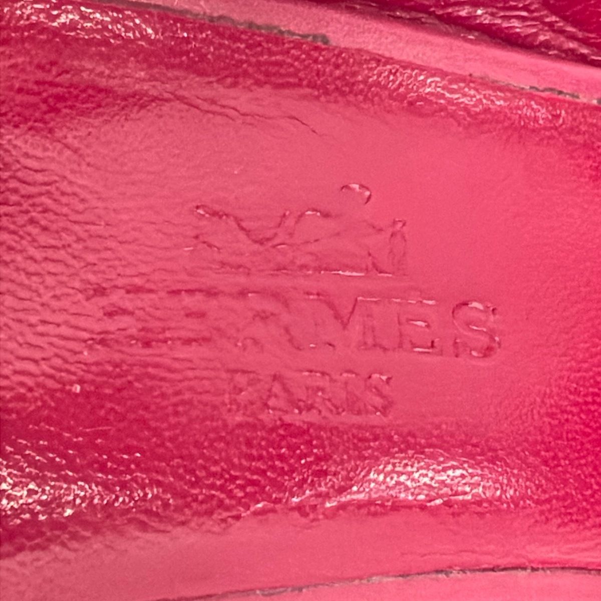 Hermes Sandals 34.5 Night Pink Leather — view 5