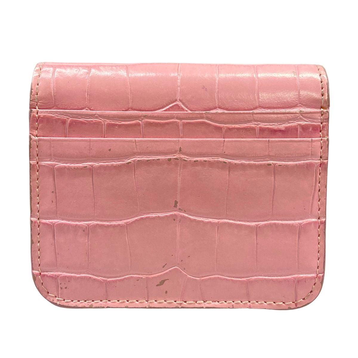 Balenciaga Bifold Wallet Pink Embossed Leather — view 2