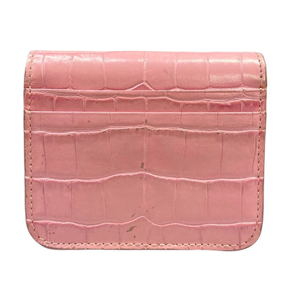 Balenciaga Bifold Wallet Pink Embossed Leather — view 2