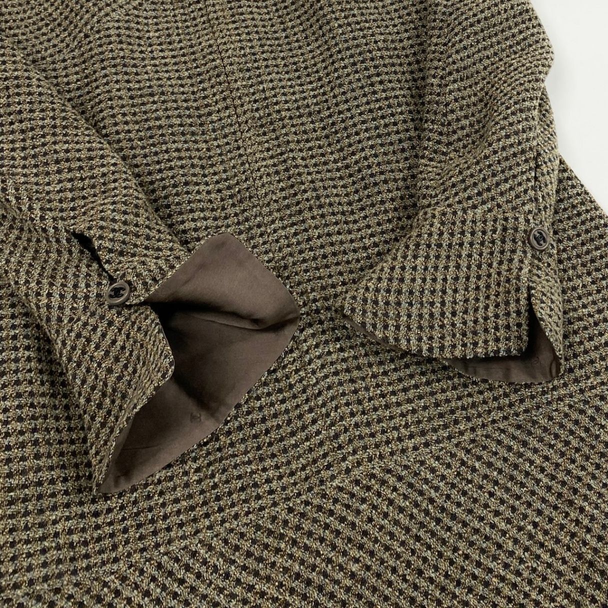 Chanel Front Zip Tweed Dress a Line CC Logo 42 Multicolor — view 7