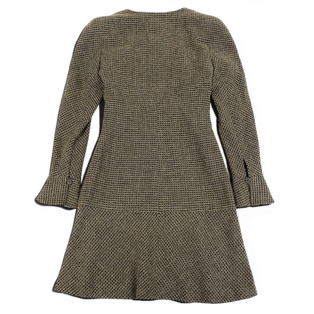 Chanel Front Zip Tweed Dress a Line CC Logo 42 Multicolor — view 3