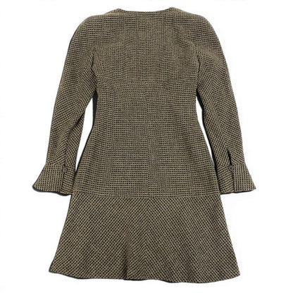 Chanel Front Zip Tweed Dress a Line CC Logo 42 Multicolor — view 3