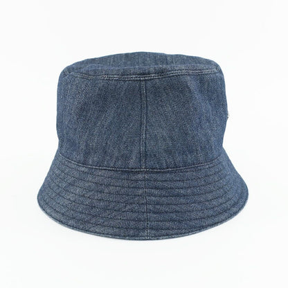 Prada Ten Denim Bucket Hat Blue Hat L Triangle Logo Aj6 Cotton — view 3