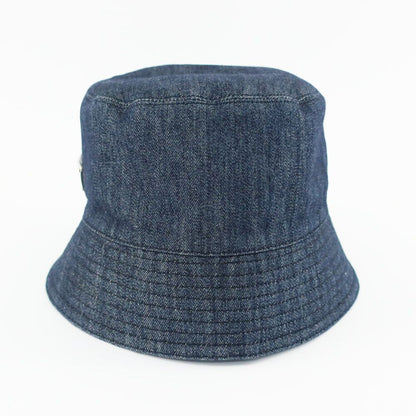 Prada Ten Denim Bucket Hat Blue Hat L Triangle Logo Aj6 Cotton — view 2