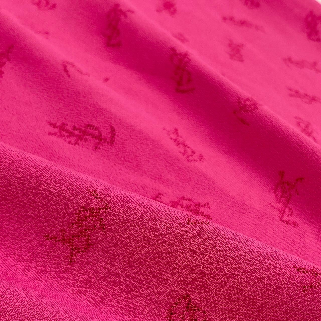 Saint Laurent Yves YSL Logo Short Sleeve T-Shirt Top LL Pink — view 7