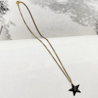 Chanel 03 a Star Motif Necklace 44 cm