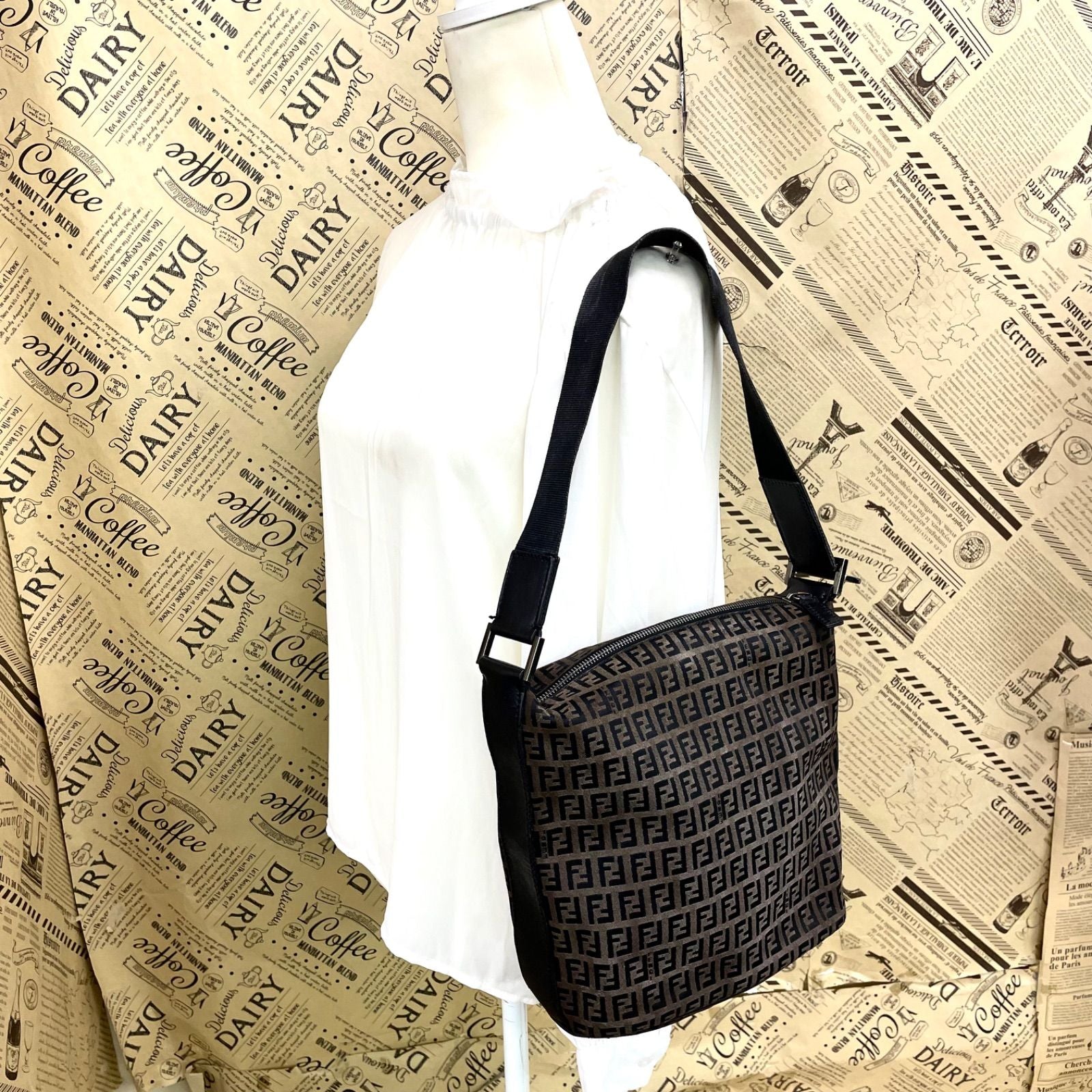 Fendi Shoulder Bag Zucca Business — view 3