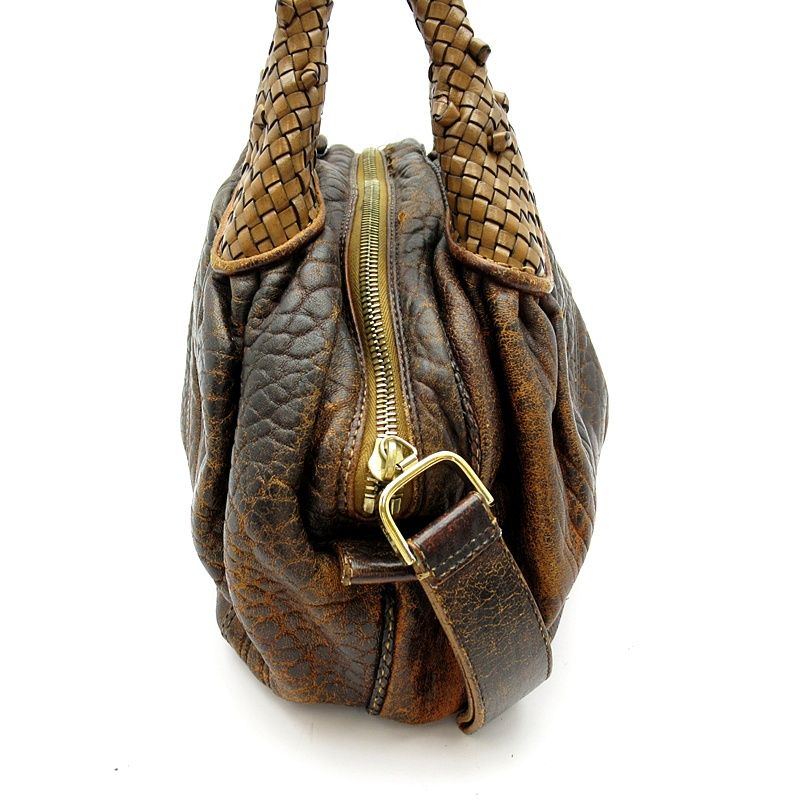 Fendi Mini Spy Bag Leather Handbag Brown — view 5