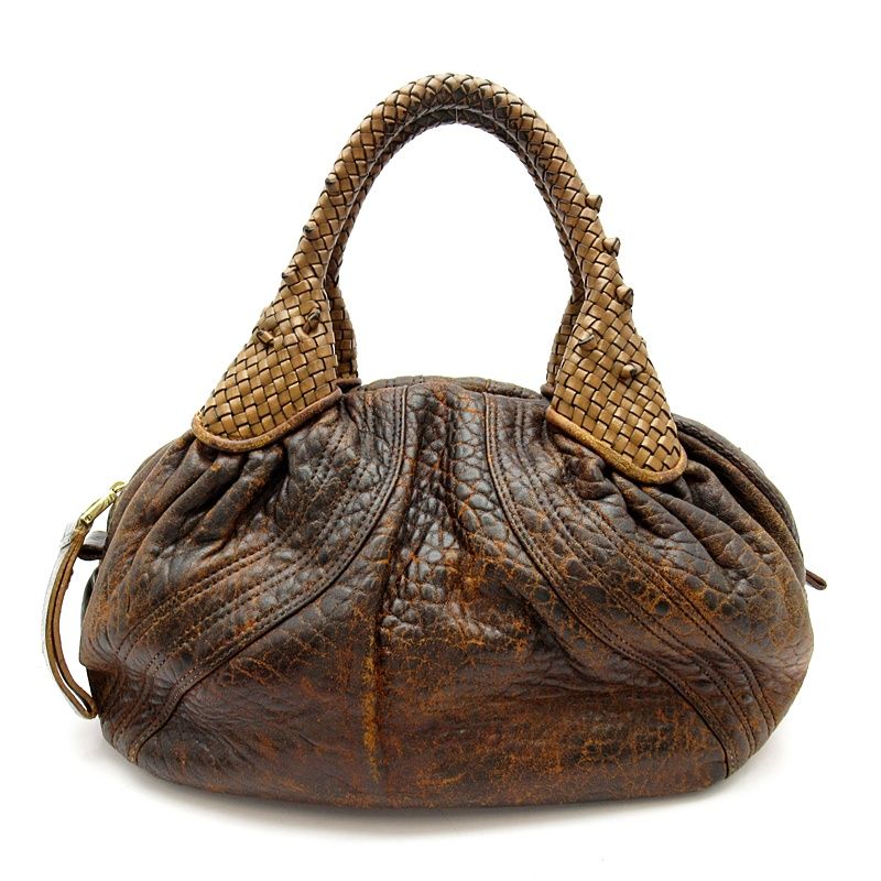 Fendi Mini Spy Bag Leather Handbag Brown