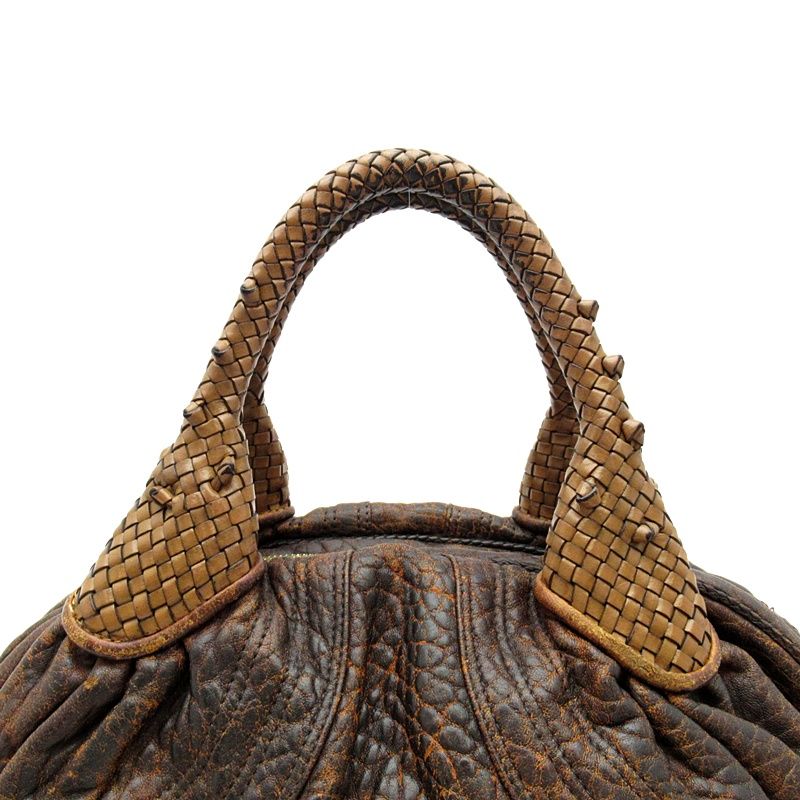 Fendi Mini Spy Bag Leather Handbag Brown — view 2