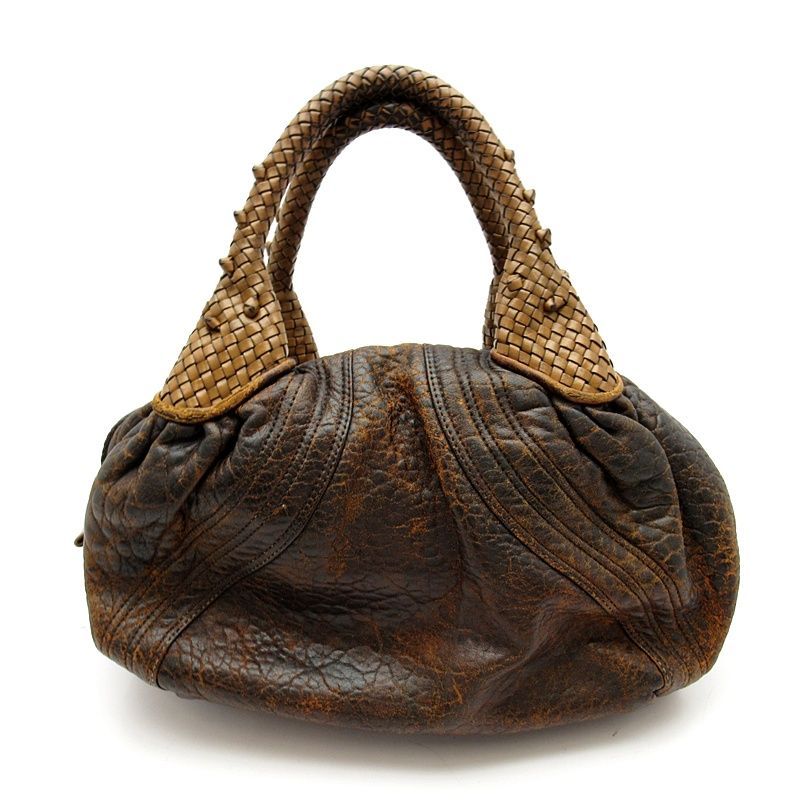 Fendi Mini Spy Bag Leather Handbag Brown — view 4
