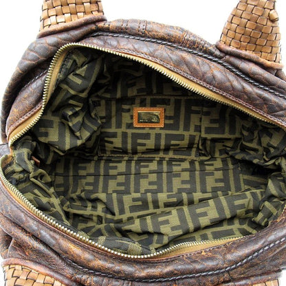 Fendi Mini Spy Bag Leather Handbag Brown — view 7