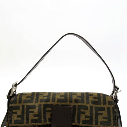Fendi Zucca Mamma Bucket Canvas Leather Handbag Brown — view 2
