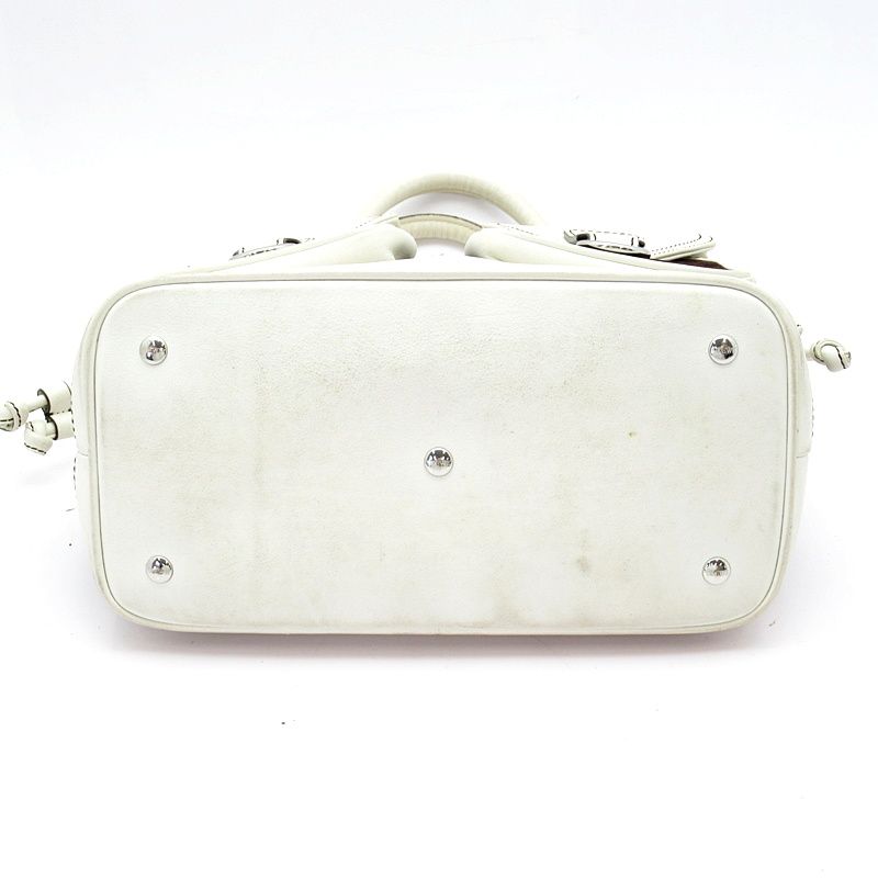 Loewe Anagram Handbag Leather White Black — view 6