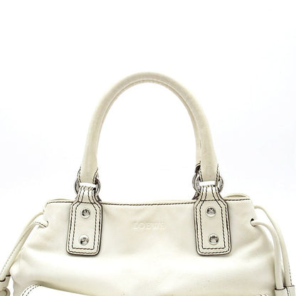 Loewe Anagram Handbag Leather White Black — view 2