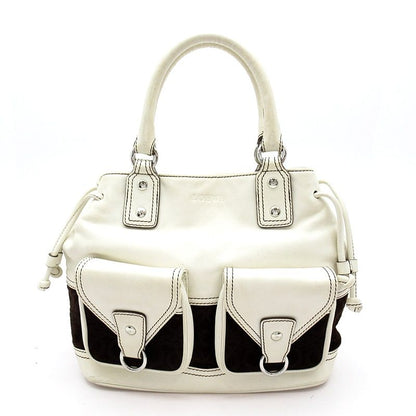 Loewe Anagram Handbag Leather White Black