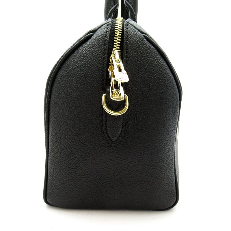 Louis Vuitton Speedy Bandouliere 25 Monogram Empreinte Handbag Black Beige — view 3